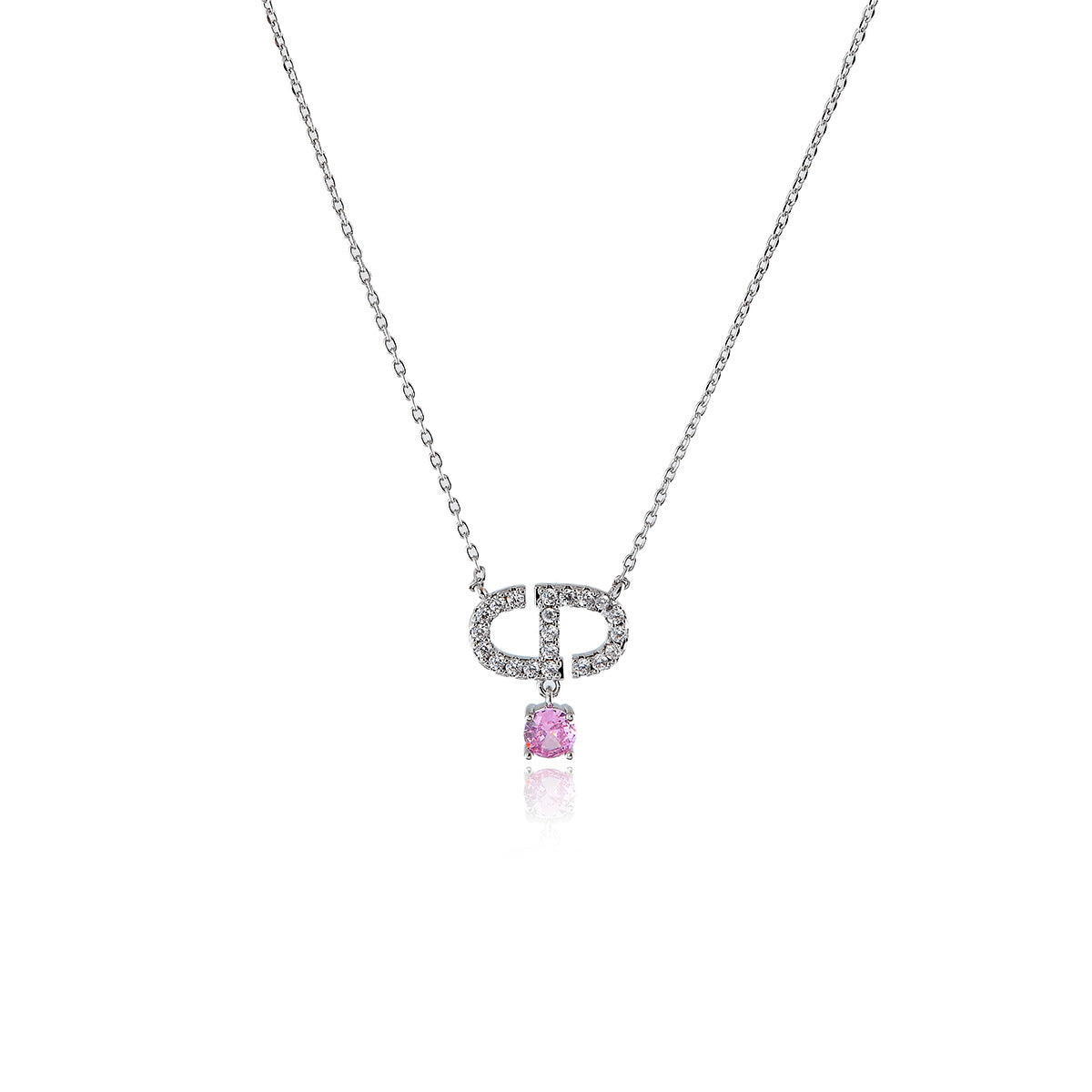 New Hot-Selling CD Letter Inlaid Diamond Gold Necklace Light Luxury Ins High-End Sense Elegant Collarbone Chain