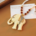 European and American Style Jewelry Personality Ethnic Style Shiny Colorful Diamond Ball Resin Elephant Shape Long Necklace for Women