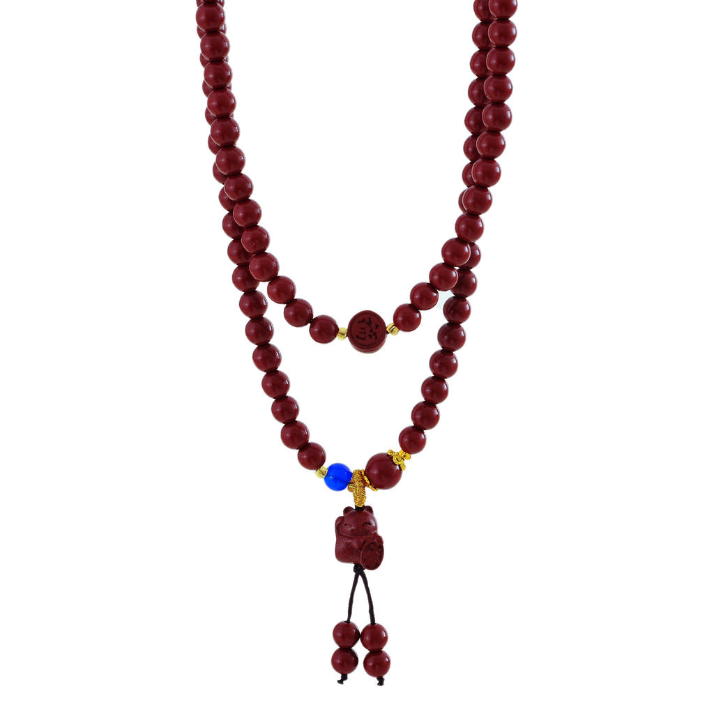 New Chinese Style Lucky Cat Cinnabar Bracelet for Women, Multi-layer Long Bracelet, New High-end Luxury Friendship Jewelry