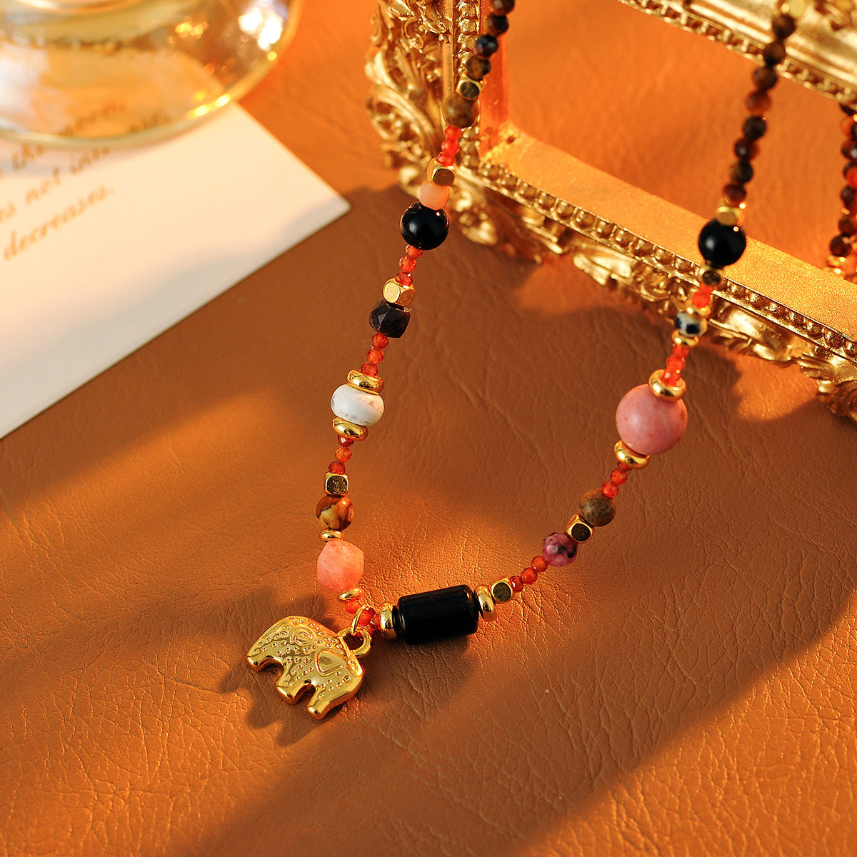 Wu Xin Dong Jie Same Style Necklace Neverland Little Elephant Melad Collarbone Chain Niche High-end Layered Wear