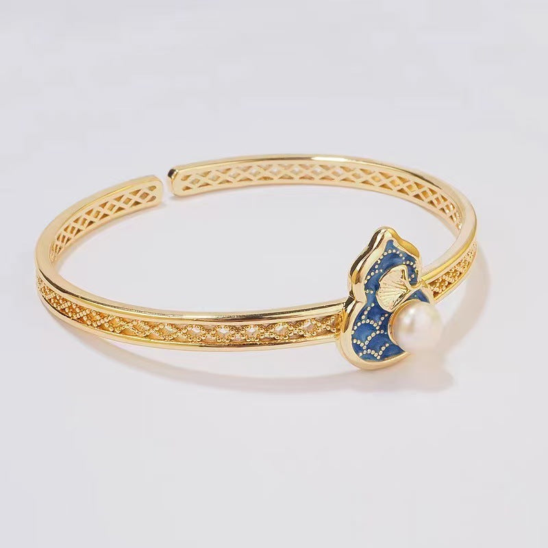 Pearl Butterfly Ring for Women, Niche Dopamine Aesthetic Adjustable Index Finger Ring