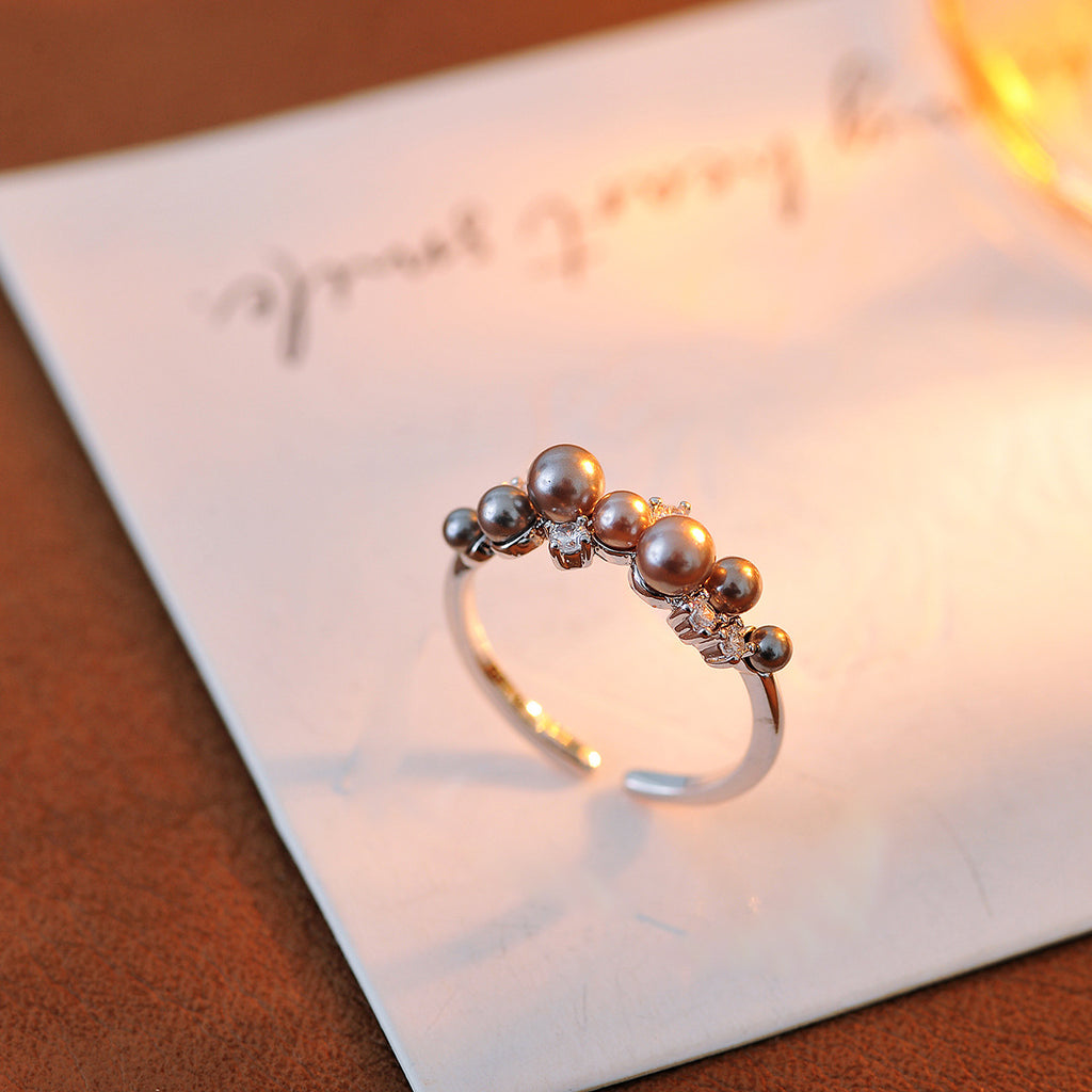 Designer French Pearl Ring for Women Luxury Fashion Pearlized Glow Minimalist Statement Jewelry