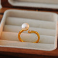 Natural pearl ring niche design high 2024 new fashion personalized jewelry jewelry jewelry adjustable