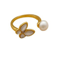 Ethereal Fairy Simulated Pearl Ring, Versatile Light Luxury Adjustable Ring for Women