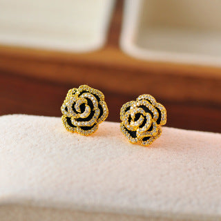 French Geometric Octagram Stud Earrings, 2024 New Retro Simulated Pearl Earrings for Women