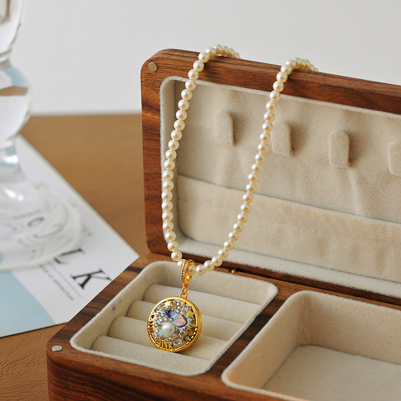 24 Years Natural Baroque Necklace Micro Inlay High-end Aquarius Temperament Versatile Pearl Necklace