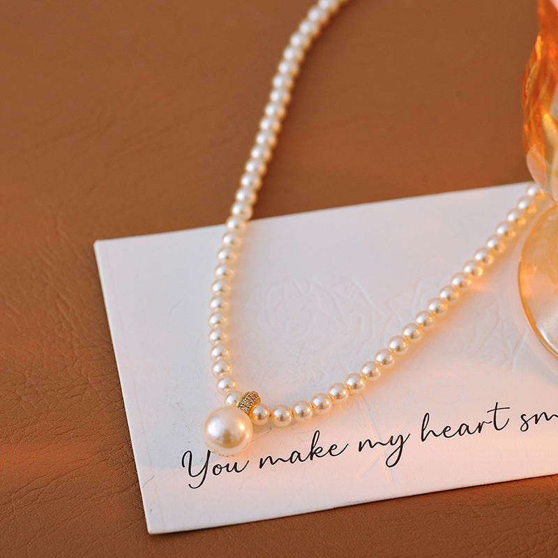 Shijia Pearl Necklace for Women, Niche Design with a Sense of Sophistication, Xiaomi Pearl Choker, New Hot-Selling Clavicle Chain for the Year