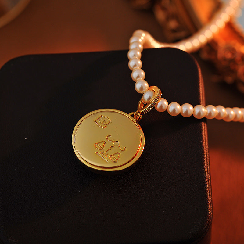 24 Years Natural Baroque Necklace Micro Inlay High-end Sense Libra Temperament Versatile Pearl Necklace