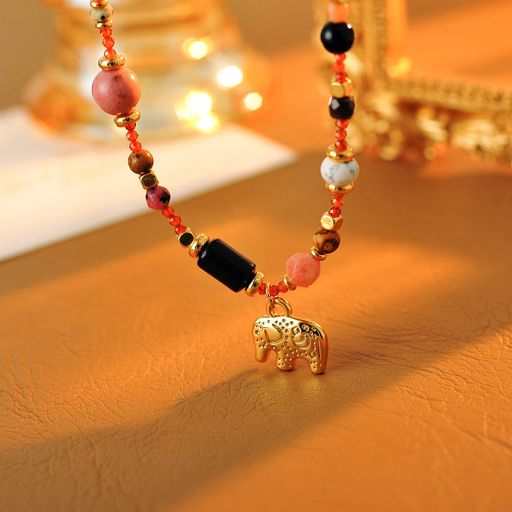 Wu Xin Dong Jie Same Style Necklace Neverland Little Elephant Melad Collarbone Chain Niche High-end Layered Wear