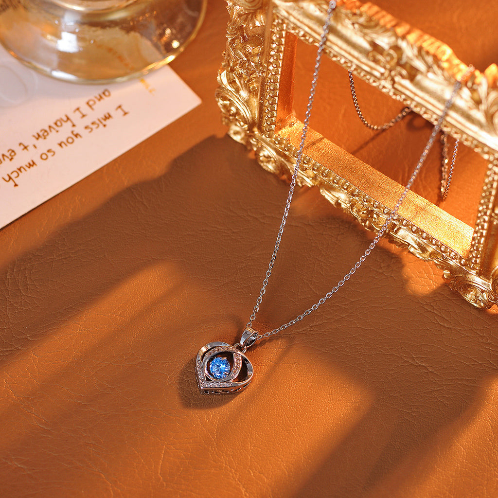 Beating Heart Necklace Light Luxury High-end Jewelry Internet Celebrity Hot-selling Beating Heart Collarbone Chain