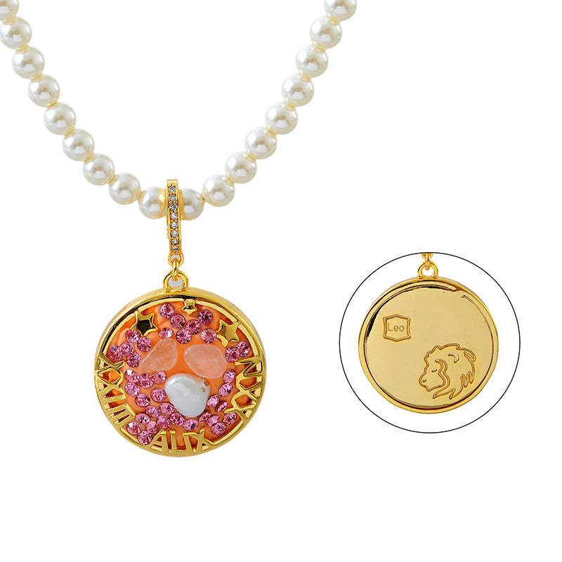 24 Years Natural Baroque Necklace Micro Inlay High-end Leo Temperament Versatile Pearl Necklace