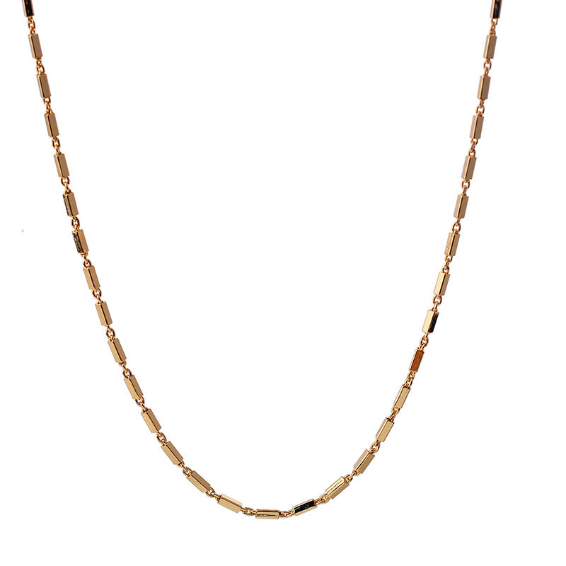 Thin Rectangle Necklace Chain for Women Fashion Simple Niche Design Sense Ins Cool Style Elegant Exquisite Jewelry