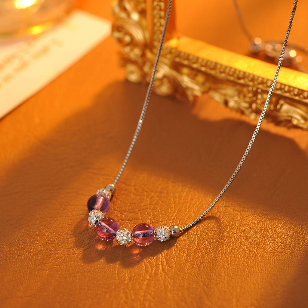 New Hot-Selling Pearl Beaded Cat Eye Pendant Necklace Light Luxury Niche Collarbone Chain High-End Accessories