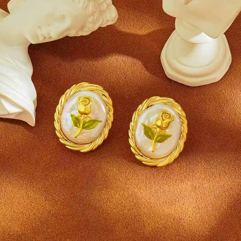 Tulip Pendant Natural Baroque Universal Clasp Pearl Necklace Light Luxury Niche High-End Elegant Sweater Choker