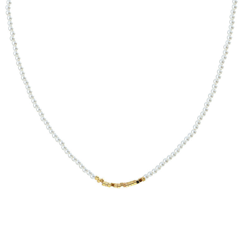 Pearl Chain Xiaomi Bead Necklace Bracelet Set Fashion Simple Elegant Versatile Internet Celebrity Collarbone Chain