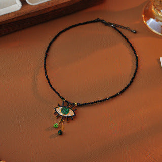 New Year's Devil's Eye Necklace Light Luxury Design Temperament High-end Clavicle Chain for Women