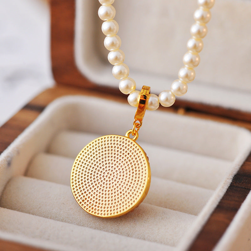 New Natural Pearl Baroque Necklace Micro Inlaid Zircon Rabbit High-end Light Luxury Choker Versatile Necklace