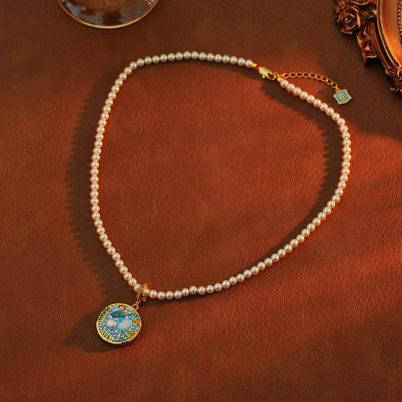 24 Years Natural Baroque Necklace Micro Inlay High-end Capricorn Temperament Versatile Pearl Necklace