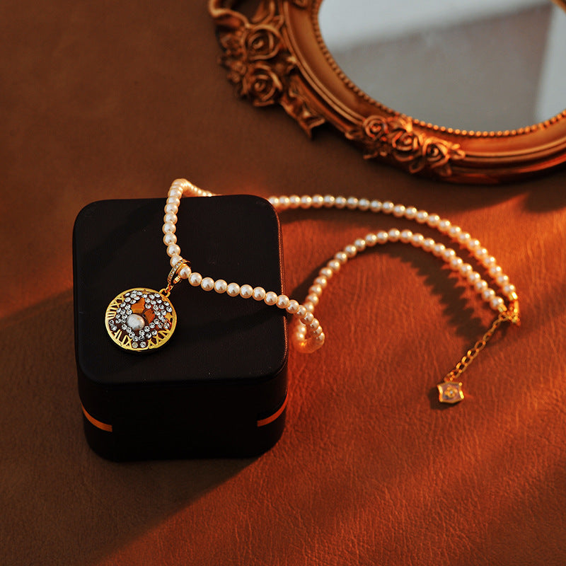 24 Years Natural Baroque Necklace Micro Inlay High-end Sense Libra Temperament Versatile Pearl Necklace