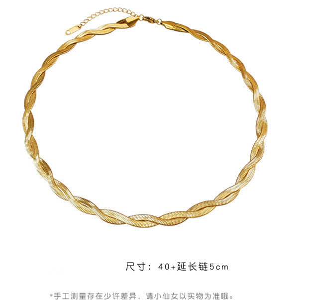 Titanium Steel Design Simple Elegant High-end Non-fading Cross Necklace for Women Trendy Internet Celebrity Minimalist Style Collarbone Chain