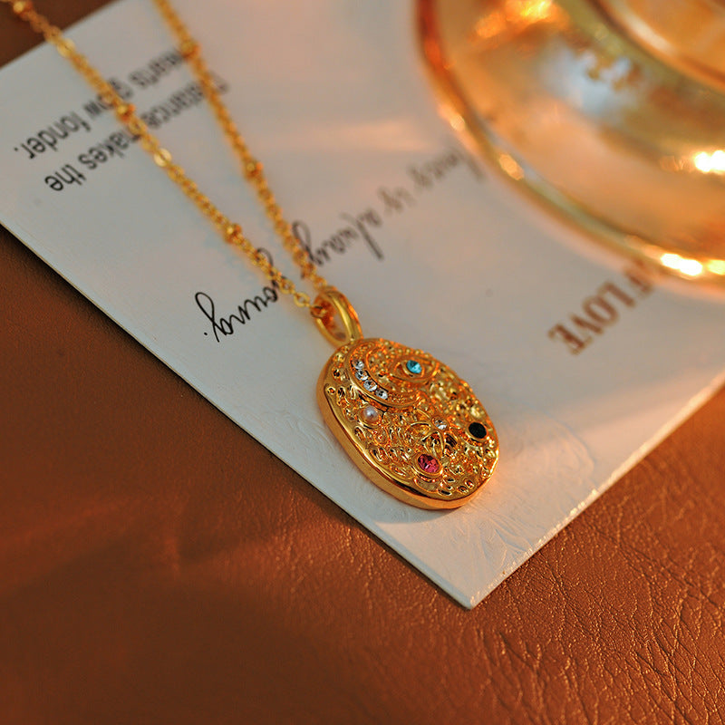 Hot-Selling Sun Moon Star Zircon Pendant Necklace for Women Original Design Niche Jewelry Layered Necklace Collarbone Chain