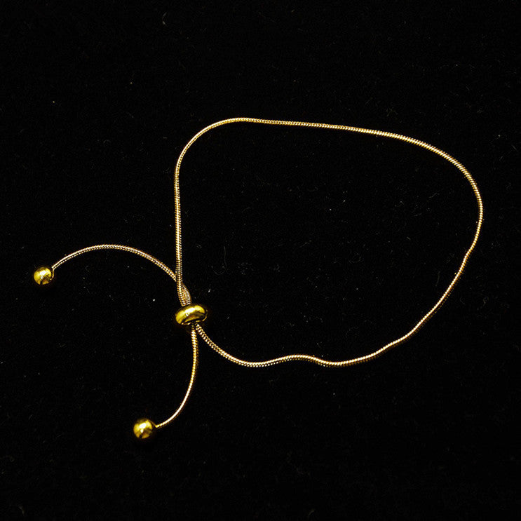 Pull-Out Sweater Chain Long High-End Snake Bone Chain 18K Gold Simple Titanium Steel Non-Fading Necklace for Women Light Luxury Niche