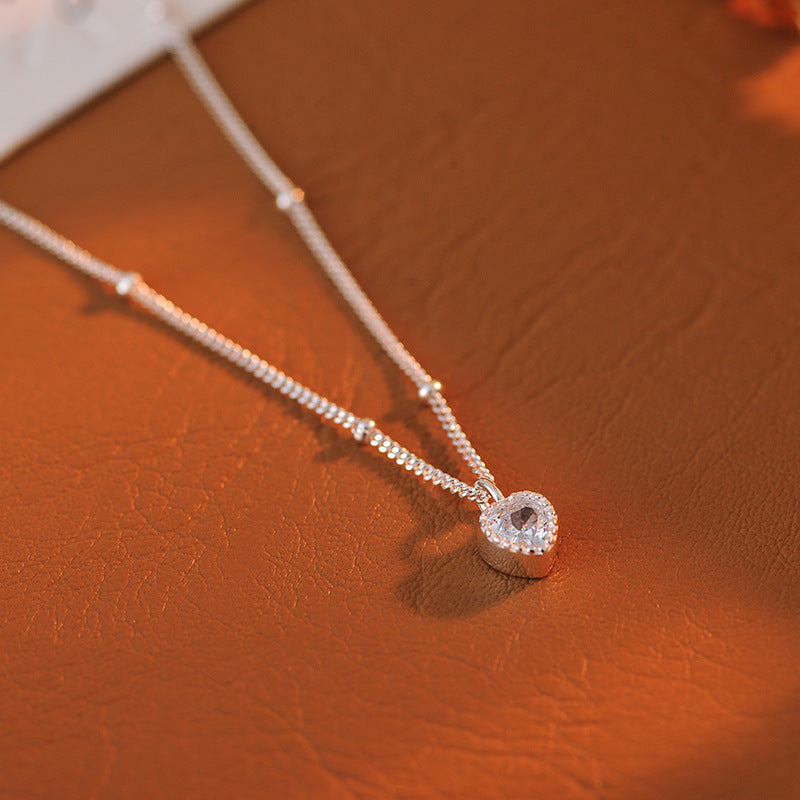 New Year's New Love Zircon Necklace Women's High-Quality Elegant Temperament Clavicle Chain Factory One Piece