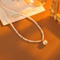 2025 New Hot-Selling Fish Tail Pendant Rice Grain Glue Pearl Necklace Light Luxury Niche High-End Choker