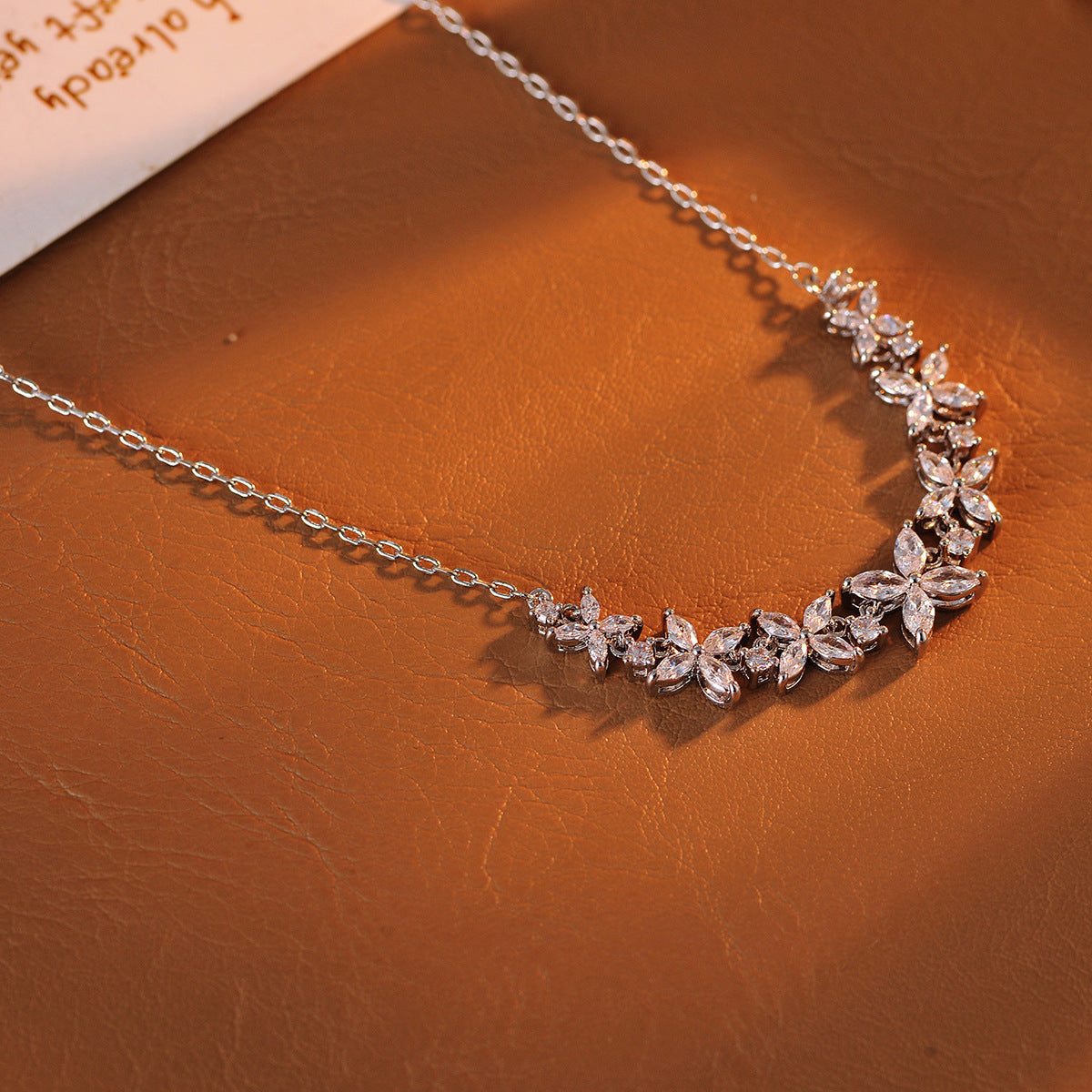 Flower Tassel Earrings Necklace Wisteria Smile Necklace High-End Light Luxury Niche Choker