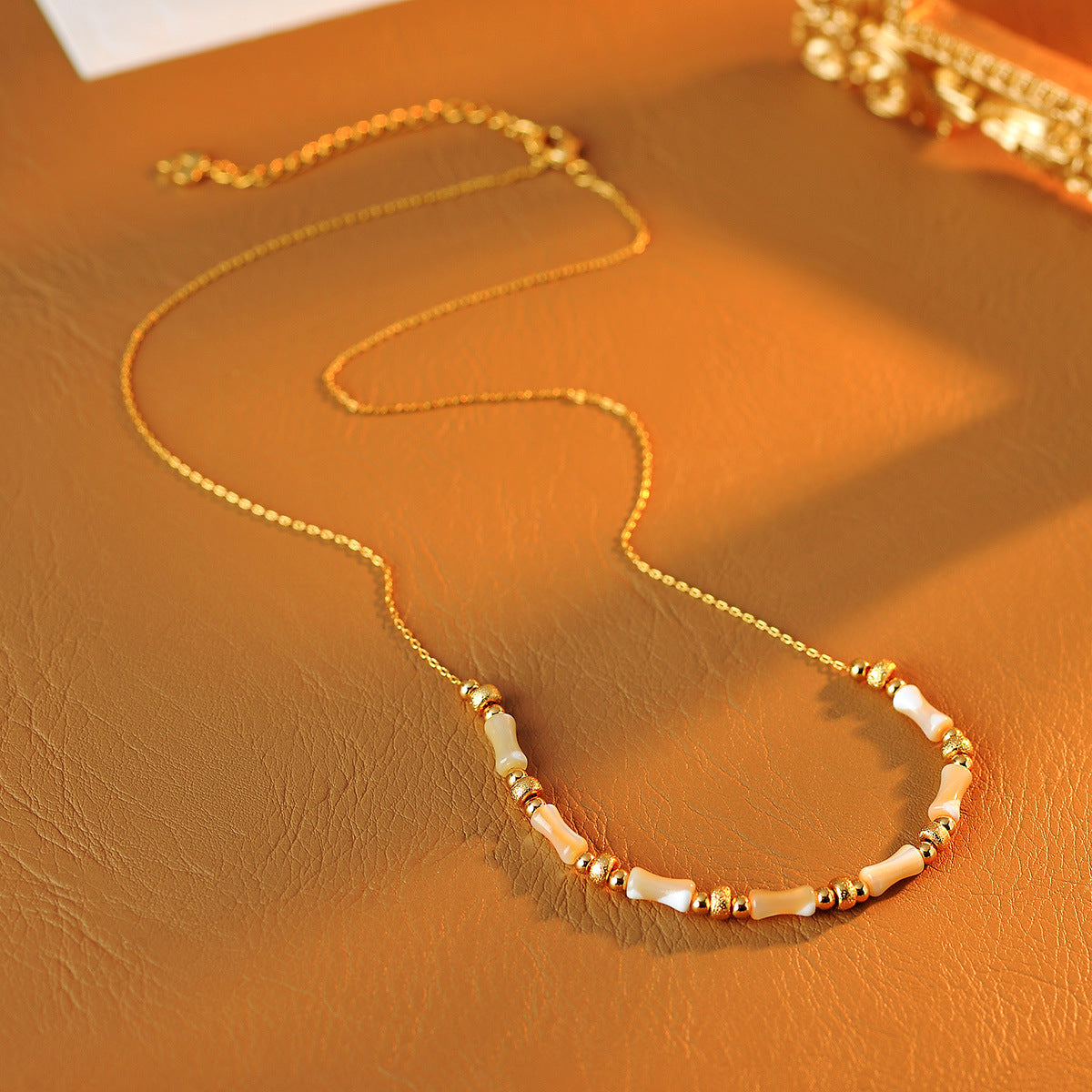 New Trendy Ancient Style One Beizi Bamboo Knot Necklace Bracelet Ear Thread Niche Design New Chinese Style Shell Jewelry