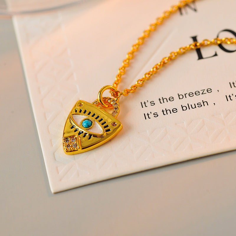 Unique Design God's Eye Light Luxury Niche High-end Collarbone Chain Fashion Internet Celebrity Temperament Necklace Hot-selling Choker