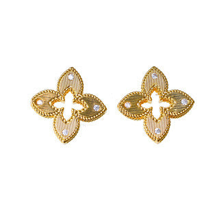 2025 New Four-Leaf Clover Gold Earrings Necklace Bracelet Sweater Chain Women Light Luxury Niche