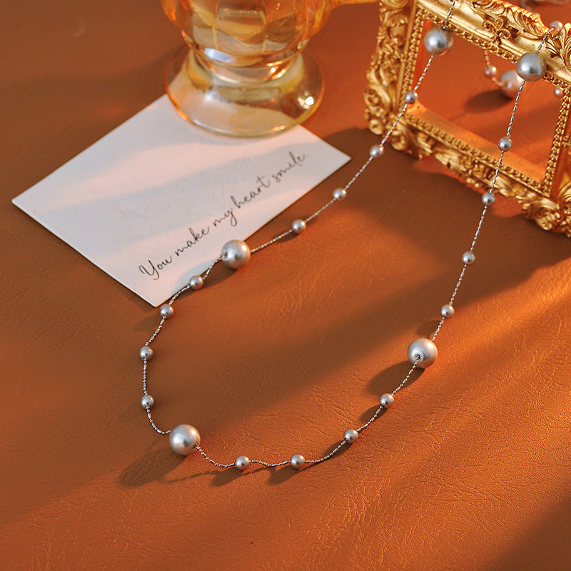 Elegant Fashion Long Multi-layer Starry Sky Necklace Light Luxury Niche Design Layered Sweater Chain for Women