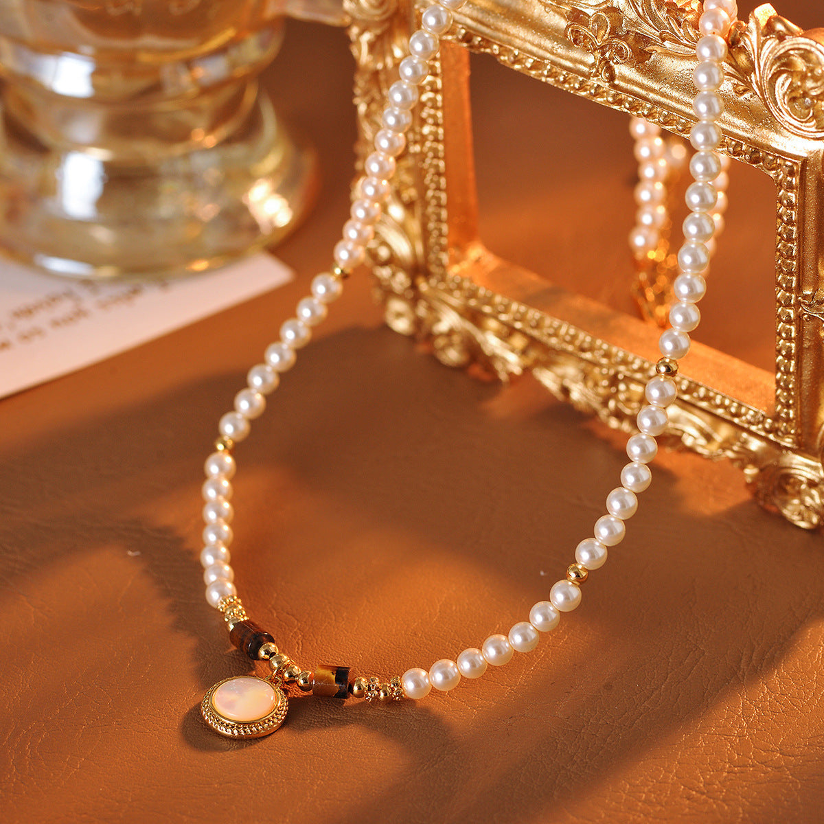 Pearl Necklace Natural Freshwater Pearl Elegant Style Light Luxury Accessories Beaded Collarbone Chain Jewelry Necklace