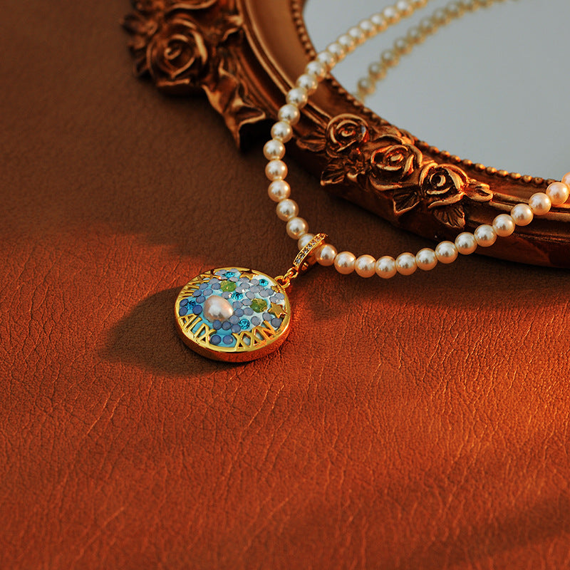 24 Years Natural Baroque Necklace Micro Inlay High-end Gemini Temperament Versatile Pearl Necklace