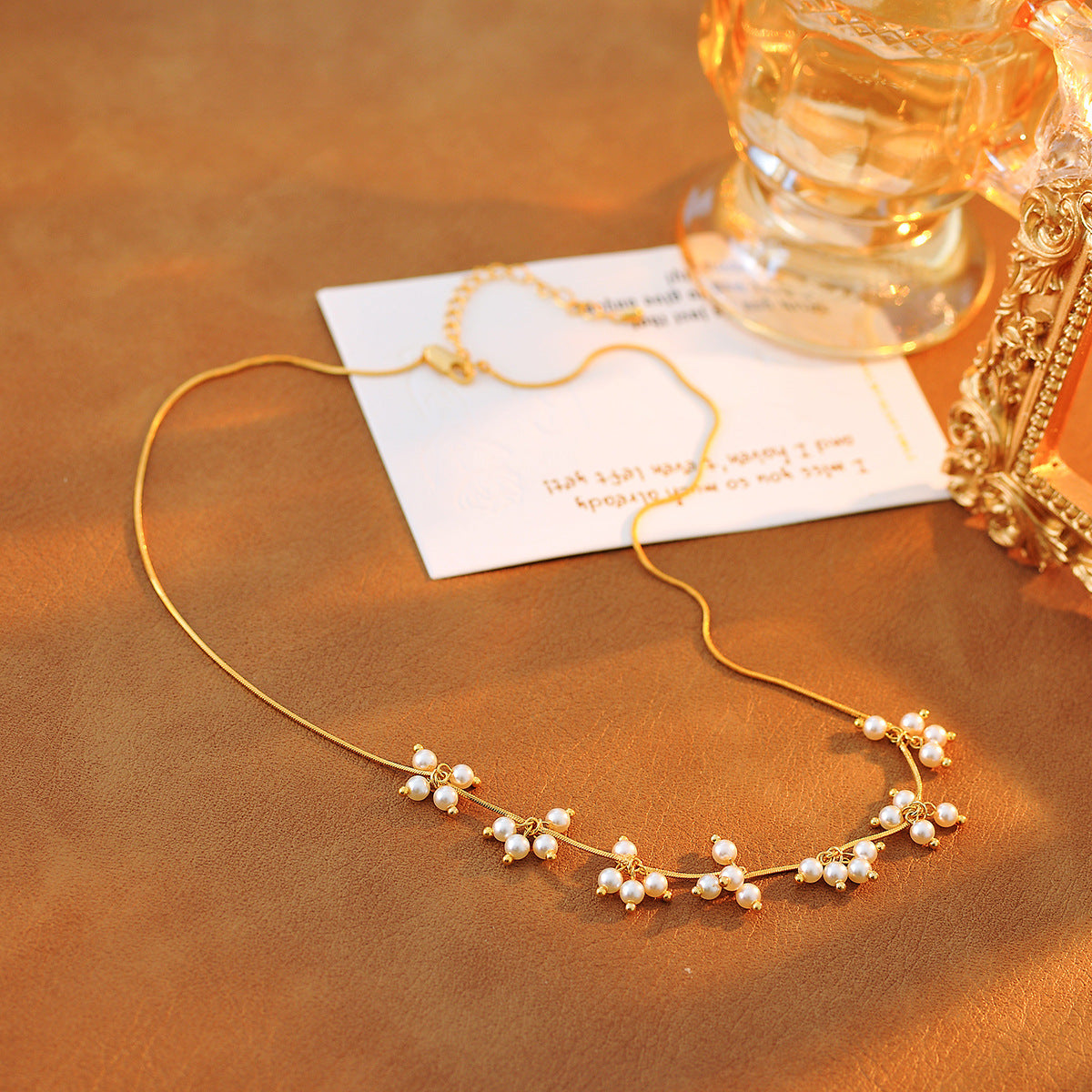 Pearl Necklace Elegant Beaded Exquisite Niche Design Sense Choker New Spring Collarbone Chain