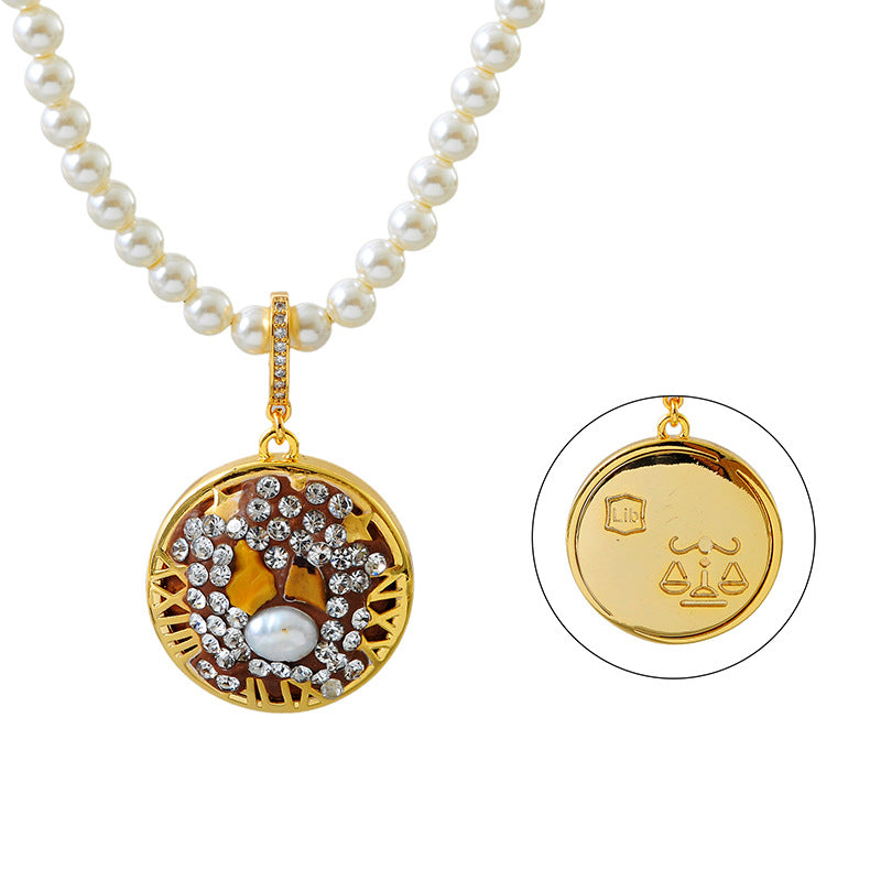 24 Years Natural Baroque Necklace Micro Inlay High-end Sense Libra Temperament Versatile Pearl Necklace