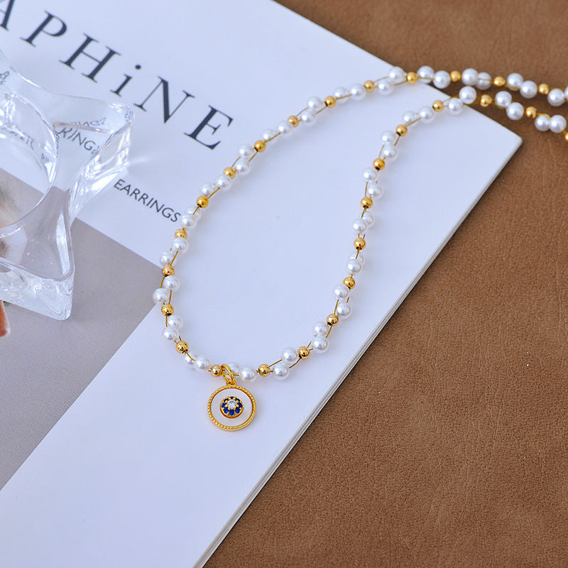 High Version Real Gold Plated Starry Sky Necklace for Women, Elegant Handmade Double Layer Stacked Niche Versatile High Luxury Collarbone Chain