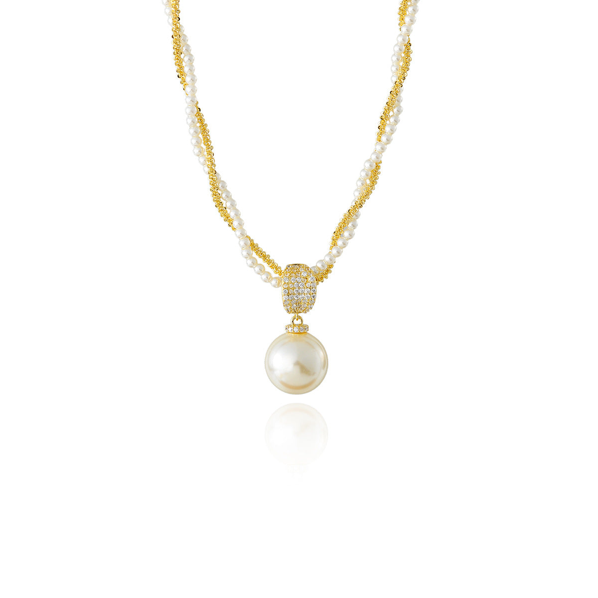 New High-End Light Luxury Niche Pearl Necklace Accessory for Women, Everyday Versatile Collarbone Chain