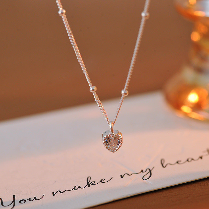 New Year's New Love Zircon Necklace Women's High-Quality Elegant Temperament Clavicle Chain Factory One Piece