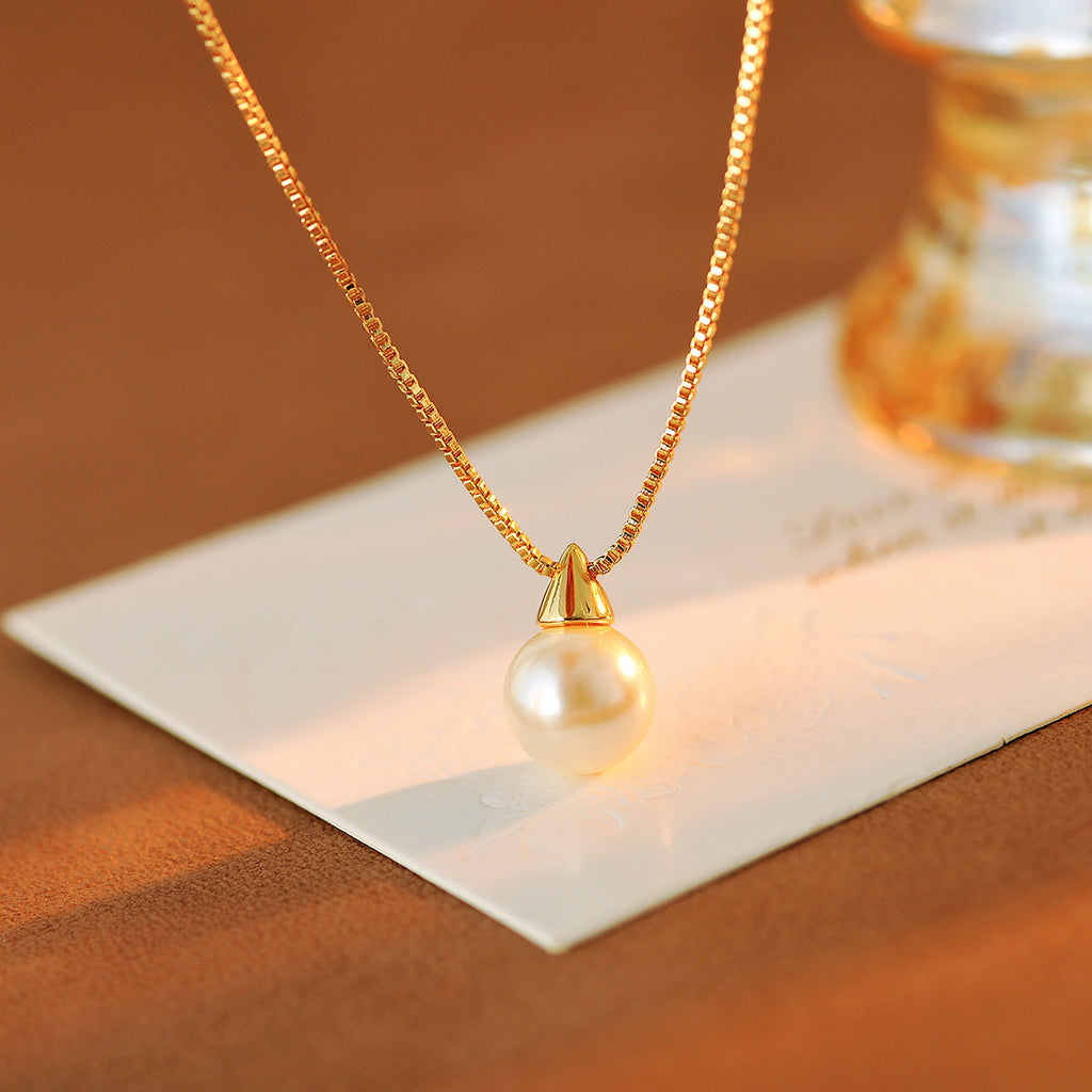 Pearl Necklace Xiaohongshu Same Style Pearl Pendant Collarbone Chain New Design High-end Accessories Jewelry