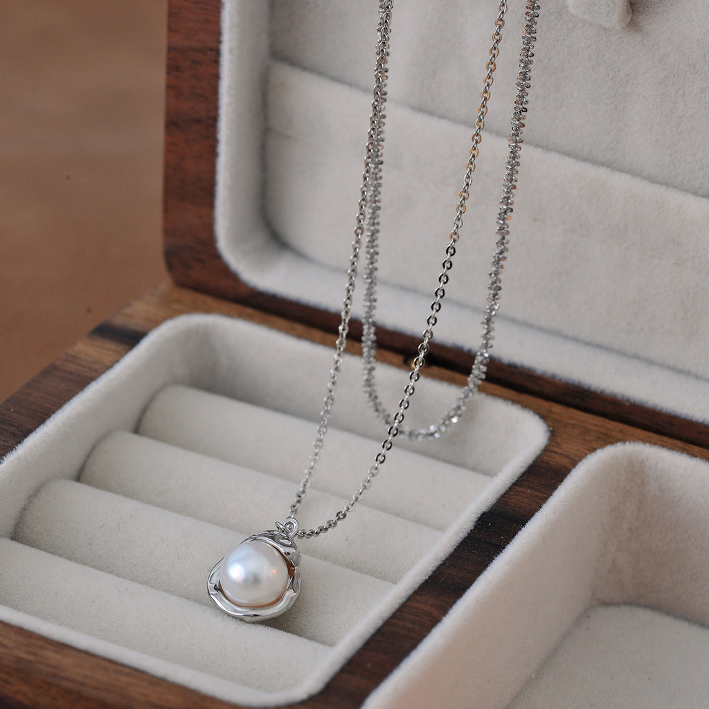 European and American Cross-Border Vintage 18K Gold-Plated Baroque Irregular Pearl Pendant Necklace