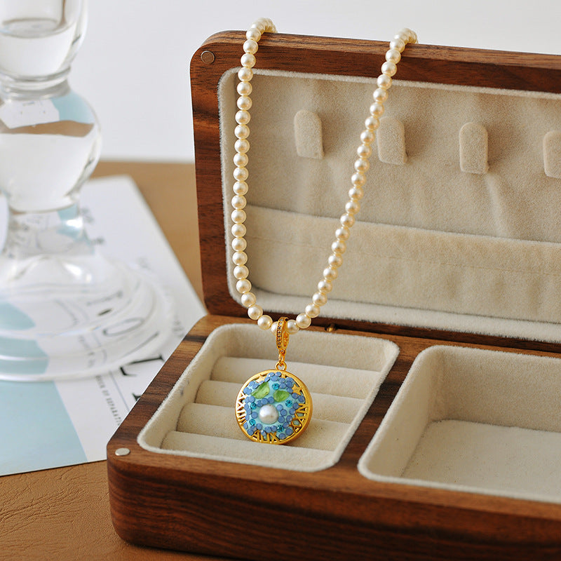 24 Years Natural Baroque Necklace Micro Inlay High-end Gemini Temperament Versatile Pearl Necklace