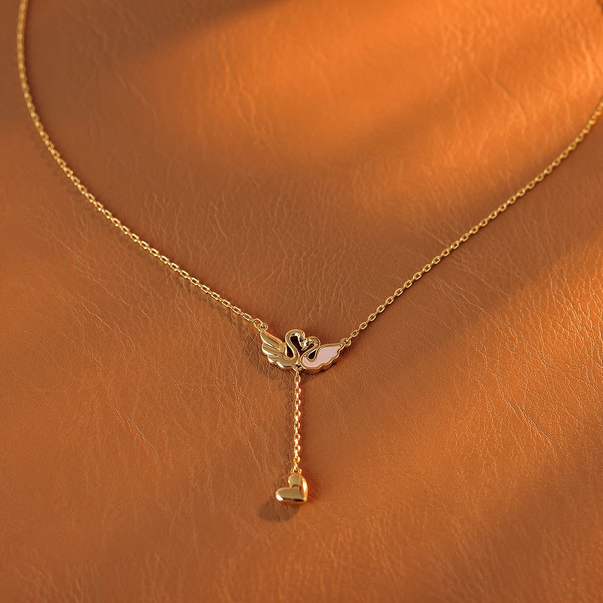 Swan Necklace Original Auspicious Ruyi Flying Swan Necklace Tassel Star Collarbone Chain Necklace