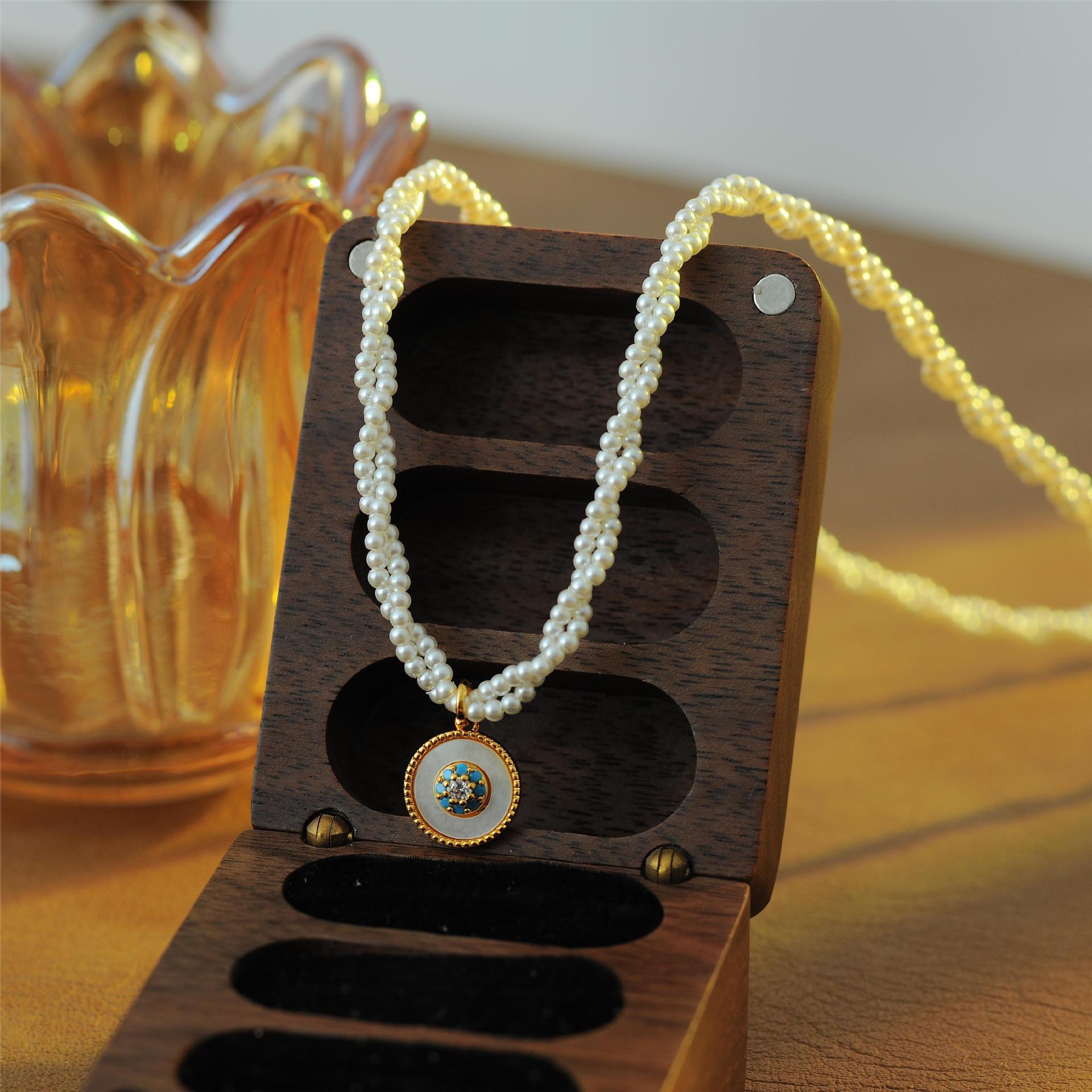 Stackable Pearl Necklace Non-Fading Women Versatile High-End Feel Accessories Beaded New Chinese Style Collarbone Choker