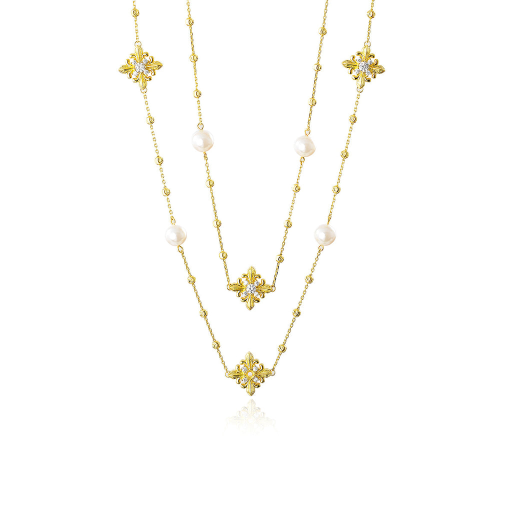 Zircon Star Flower Bracelet New Light Luxury Niche Exquisite High-end Bracelet Necklace Accessories