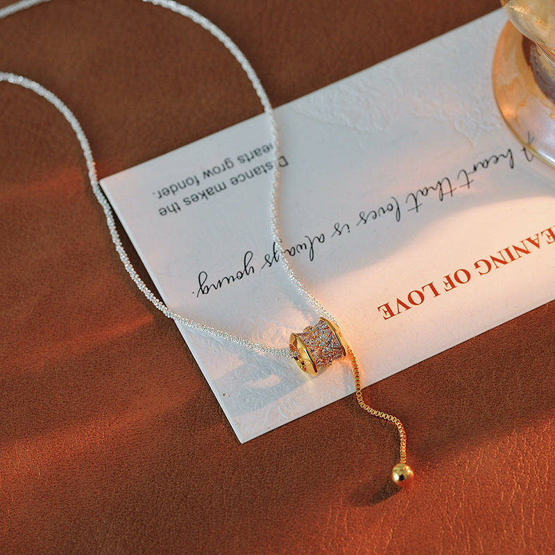 Design Sense Running Necklace New Chinese Style Jewelry Neck Chain Accessories for Women New Model One Piece