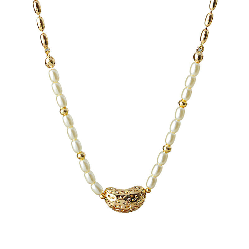 TikTok Hot-Selling High-End Simple Pea Necklace Elegant Versatile Pendant Bead Necklace Jewelry