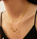 Minimalist Double-Layer Beaded Necklace for Women, Fashionable and Elegant, Exquisite Layered Jewelry, Autumn and Winter Sweater Chain