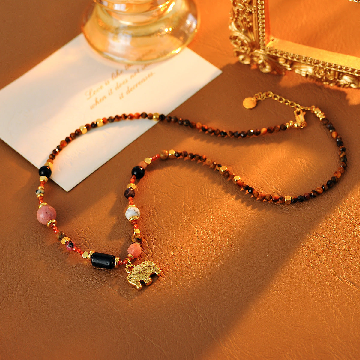 Wu Xin Dong Jie Same Style Necklace Neverland Little Elephant Melad Collarbone Chain Niche High-end Layered Wear